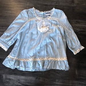 Chambray Flowy Blouse